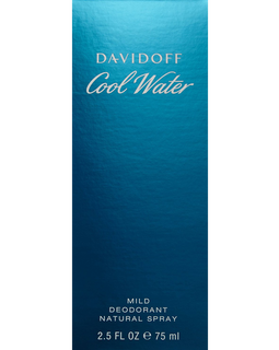 Cool Water By Davidoff For Men. Mild Deodorant Spray 2.5 Ounces